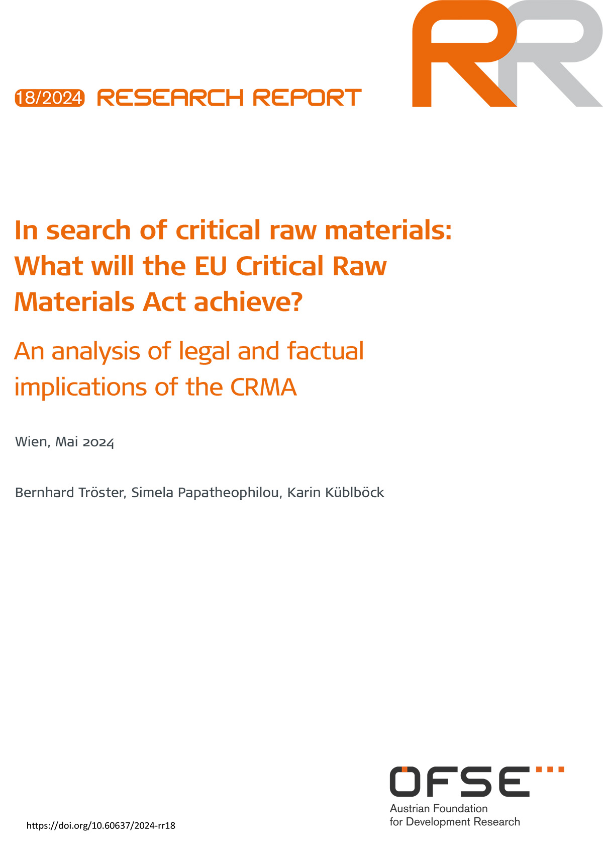 Cover: EU Critical Raw Materials Act